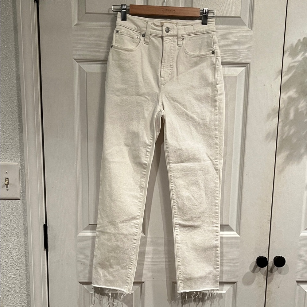 Madewell The Perfect Vintage Jean White Cropped Jeans